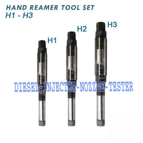 ATOZ 3Pcs ADJUSTABLE HAND REAMER SET H-1 TO H-3 SIZES 3/8 INCH TO 15/32 INCH HQ