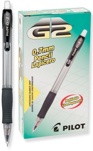 Pilot g-2 mechanical pencil, 0.7 mm, clear barrel w/black accents for sale