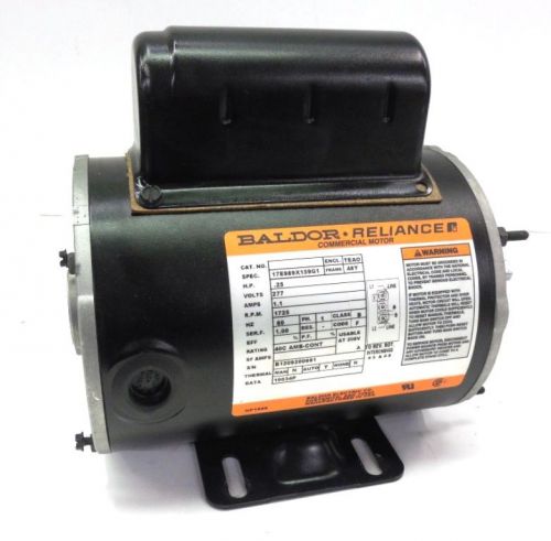 BALDOR RELIANCE COMMERCIAL MOTOR, .25 HP, 277 V, 1.1 A, 1725 RPM, 60 HZ, 1 PH