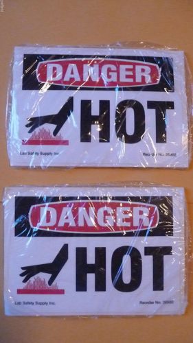 Danger decal hot surface do not touch 3.5&#034; x 5&#034; pack of 10 (two packs) for sale