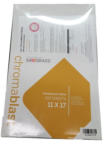 New &amp; unopened chromablast heat transfer paper 11 x 17 - 100 sheets, 13111715 for sale