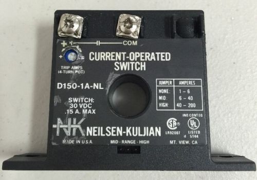 Neilsen-Kuljian D150-1A-NL Current-Operated Switch 30VDC .15 A. Max