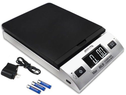 Accuteck S 86 lb All-In-One Silver Digital Shipping Postal Scale with Adapter