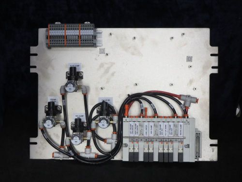 SMC VVQ1000 -P-3-N7 Pneumatic Manifold/Valve Assembly on Custom Board*