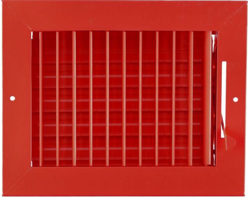 8w&#034; x 6h&#034; adjustable air supply diffuser - hvac vent duct cover grille [red] for sale