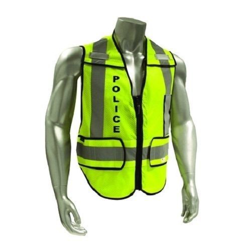 Smith &amp; wesson police black reflective mesh safety work vest svsw013-2x/4x ansi for sale