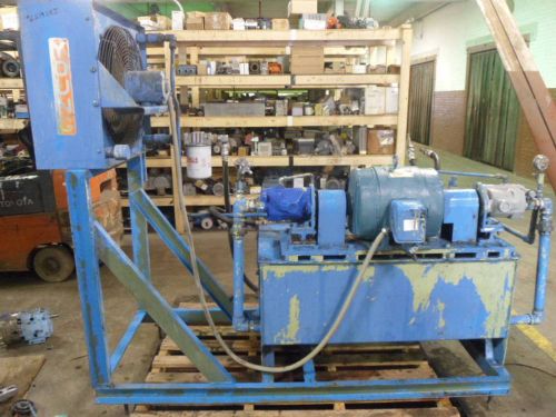 Vickers hydraulic unit with radiator,tank&amp; ge15hp motor #621928j used for sale