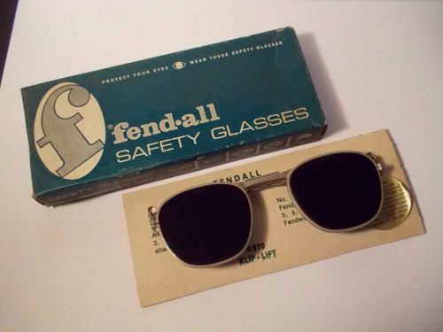 Vintage fendall safety glasses - dark green &#034;clip lift&#034; welding 870 - steampunk for sale