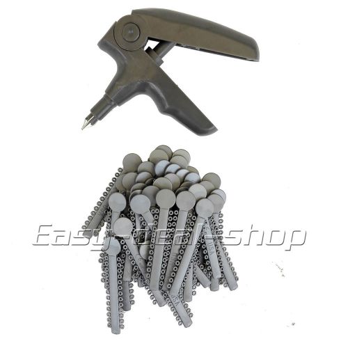 SALE Dental Orthodontic 1 Pack Ligature Ties + 1 X Ligature Gun Dispenser Gray