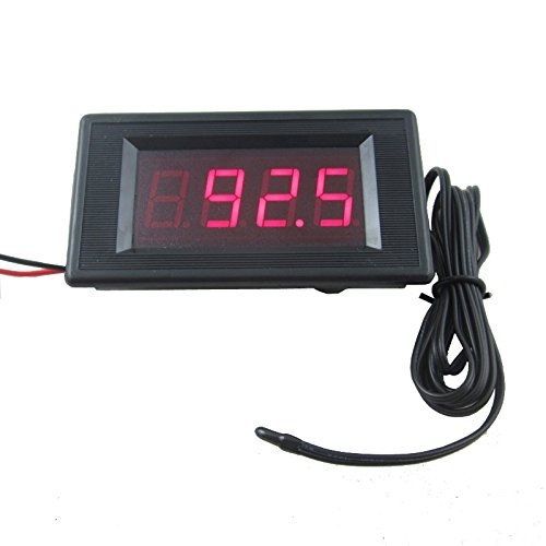 DIGITEN 12V Red Digital Fahrenheit degree Thermometer High Low Alarm -76-257F