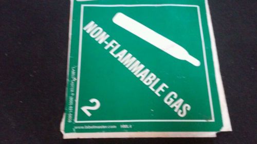 Non  - flammable gas stick on labels total of 3 for sale