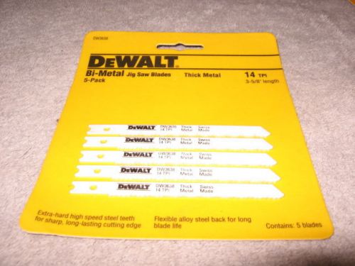 DeWalt Jigsaw Blades 3 packs of 5 - DW3638 -14tpi - 3 5/8&#034; long - New!