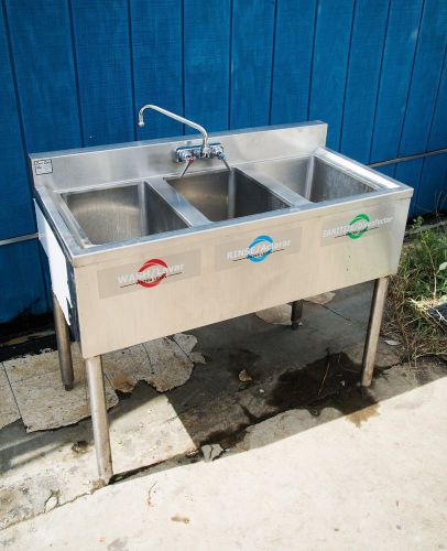 Sani Safe Sanitizing 3 Compartment Sink for Restaurant and Bar