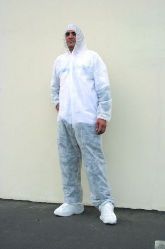 Disposable Coverall w/ Attached Hood &amp; Boot Large Case Pack 25