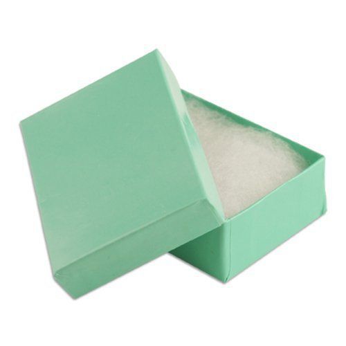 Select jewelry displays 100 pcs teal blue cotton filled jewelry gift boxes 3x2 for sale