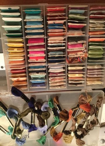 Over 100 Mixed Colored String Grand Teint Colorfast Thread Needle Point Sewing