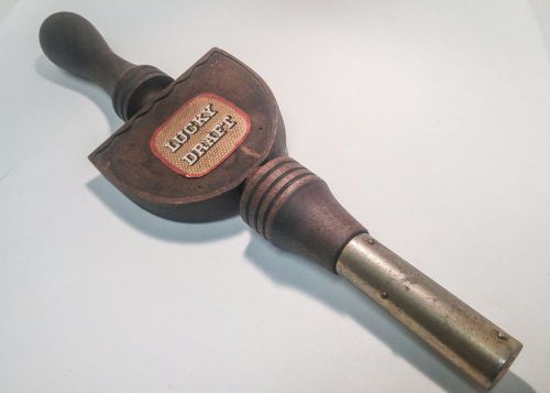 Vintage lucky draft beer pump handle  - lucky lager for sale