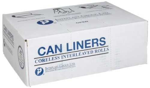 Inteplast Group S334011N HDPE 33 Gallon Can Liner, 0.43 Mil, Star Seal, 40&#034; x