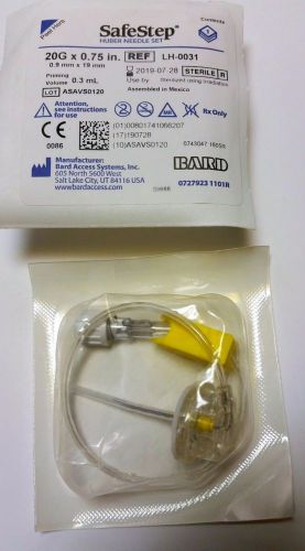 Huber Needle Set - Lot of 12 - 20G X .75 in. SafeStep* Bard Access Systems