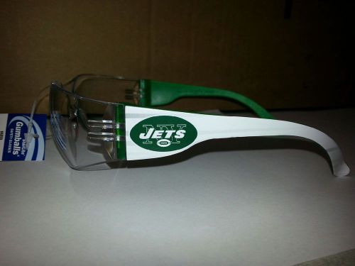 Nfl new york jets safety glasses clear lens green frames ansi z87.1/csa z94.3 for sale