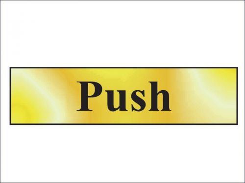 Scan - Push - Polished Brass Effect 200 x 50mm