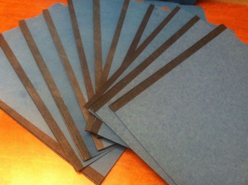 Partition folders, blue - 4 fasteners letter size for sale