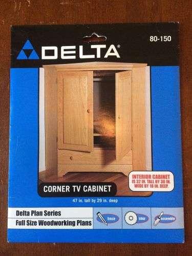 NEW Delta Full Size Woodworking Plans #80-150 Corner Cabinet