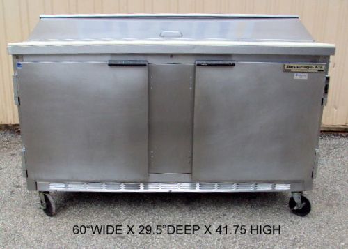 Beverage-air two door refrigerated salad / sandwich prep table for sale