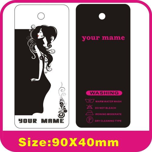custom 500PCS lady clothes tags ,print your logo on tags 300gsm Paper