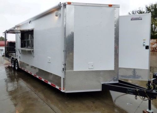 Concession Trailer 8.5&#039; x 28 White Catering Event Trailer