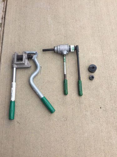 Greenlee 1904 Ratchet Knockout Punch Driver And 710 Metal Stud Punch