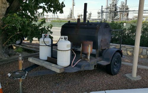 BBQ PIT TRAILER with PROPANE FRYER