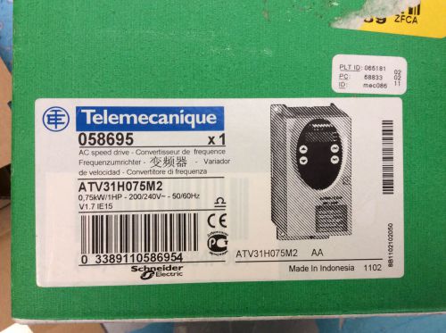 1 telemecanique altivar ac speed drive atv31h075m2 0,75kw/1hp 200/240v 50/60hz for sale