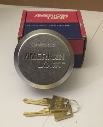 American 2000 Series Hidden Shackle Puck Padlock With 2 Keys