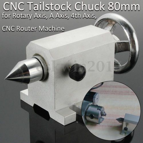 CNC Mini Lathe Tailstock Chuck for Rotary Axis 4th Axis A Axis Router Machine