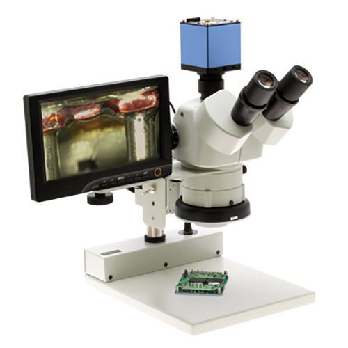 Aven 26800b-381 spzt-50 stereo zoom trinocular microscope on pled for sale