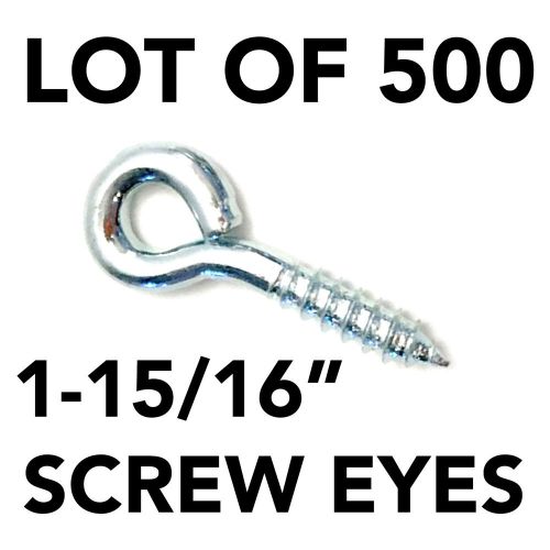 500 Screw Eyes 1-15/16&#034; Inch  Stanley National N118-190 Wholesale Bulk Surplus