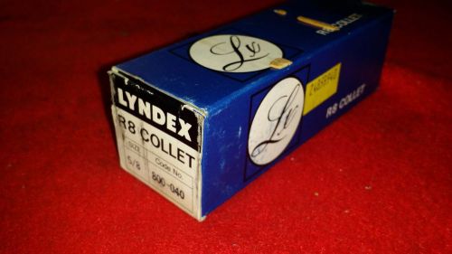 ** Lyndex 800-040 5/8&#034; R-8 Collet New - Still in the Box! **