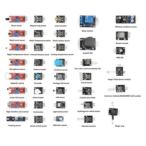 New 37 in 1 sensor modules kit for arduino &amp; mcu user&amp; raspberry pi for sale