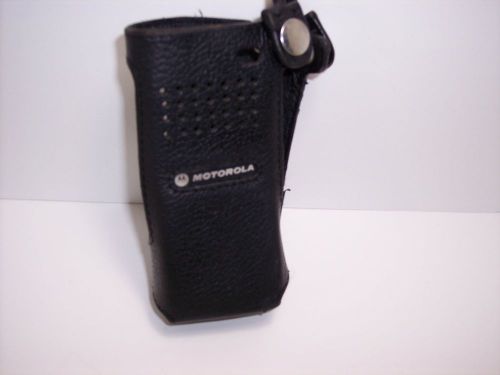 Motorola OEM Universal Carry Holster / Holder PMLN5657A Nice Black Leather