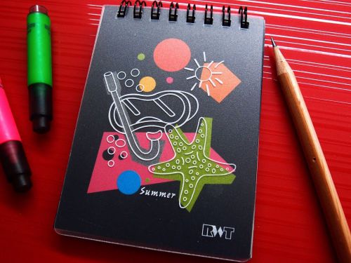 Summer Holidays Mini Notebook Memo Scratch Doodle Message Writing Pad Booklet -C