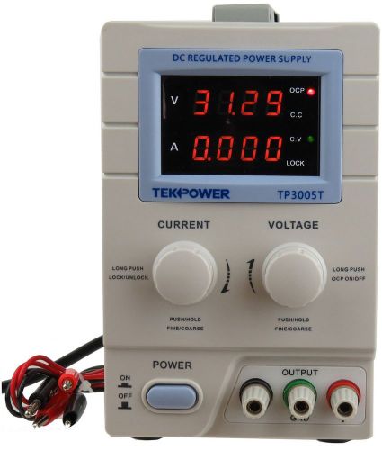 Tekpower TP3005T Variable Linear DC Power Supply 0 - 30V @ 0 - 5A with Alliga...