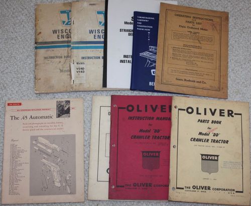 Lot Vintage TRACTOR Crawler brochure OLIVER Craftsman .45 automatic