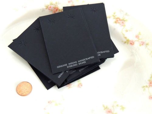 CARD STOCK Thick Paper Earring Display Cards Black Hanging Long Sterling Silver