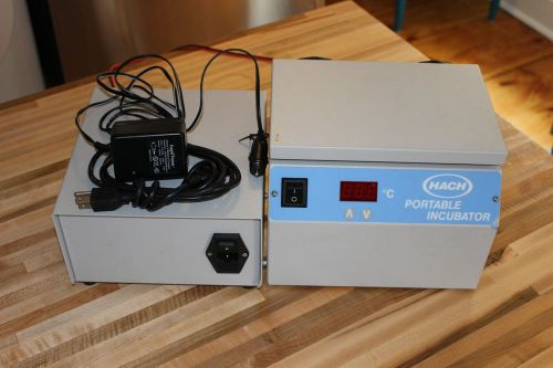 HACH model 25699-00 portable incubator with model 25804-00 power supply
