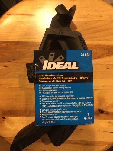 Ideal, 3/4 Bender-Iron, 74-002 Pipe Bender. New