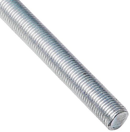 Small Parts Steel Fully Threaded Rod, Zinc Plated, 3/8&#034;-24 Thread Size, 24&#034;