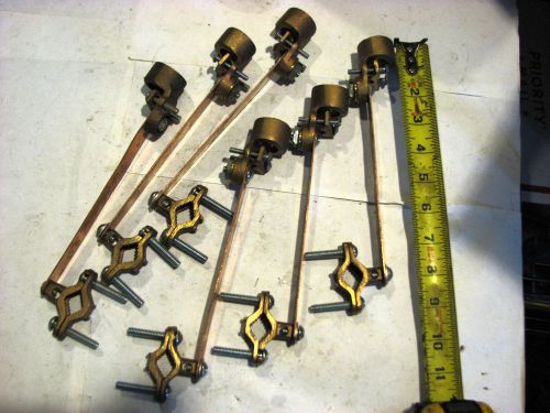 6 grounding bronze grounding clamps flexable 3/4&#034; hub style 1/2-1&#034; pipe 2/0 g-79 for sale