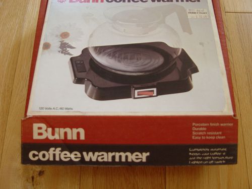 VINTAGE BUNN COFFEE WARMER-PORCELAIN-EASY TO CLEAN-IN BOX WITH INSTRUCTIONS-LNEW