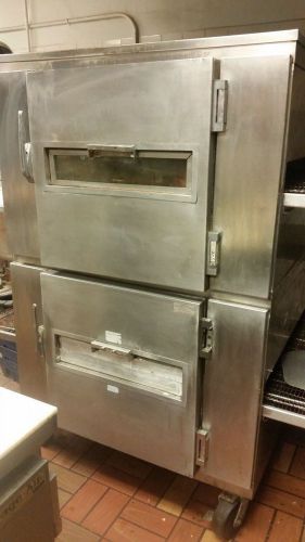 Pizza Oven, Commercial, Lincoln Impinger 1000, Double Stack, Nat Gas, On Casters